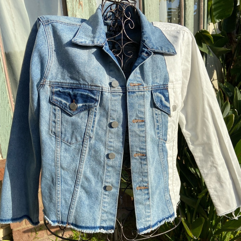 Mod|x jean jacket blue and white
